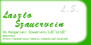 laszlo szauervein business card